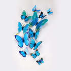 Schmetterling-Sticker blau, 12er-Set