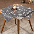 Tischdecke "Sterne" grau, 85 x 85 cm