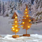 LED-Metalltanne Weihnachten, 18 x 8 x 47 cm