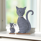 Dekofigur Katzenbaby aus Filz, 18 cm