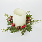 LED Kerze mit Kerzenring