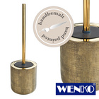 | WC-Garnitur 3PAGEN WENKO Keramik Rivara handbemalt Gold, WC-Bürstenhalter,