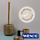 WENKO Keramik | Gold, WC-Bürstenhalter, WC-Garnitur Rivara handbemalt 3PAGEN