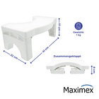 Maximex Faltbarer Toiletten-Fußhocker, Belastbarkeit bis 100 kg