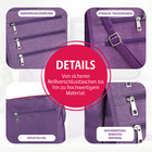 Schultertasche mit RFID-Schutz pflaume
