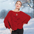 Cape-Pullover dunkelrot