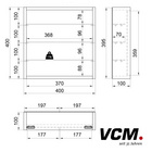 VCM Wandvitrine "Mandosa S" Buche