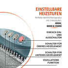 Halogen-Heizstrahler mit 3 Heizstufen Bergström