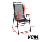 VCM Metallgartenstuhl 4er Set  Anthrazit