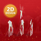 LED-Rentierfamilie 3-tlg.