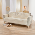 Sofaüberwurf 3-Sitzer "Bubble-Fleece" 180 x 150 cm creme Eldo