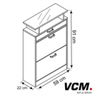 VCM Schuhschrank "Sipos M" Sonoma-Eiche