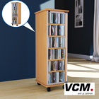 VCM CD/DVD-Turm "Valenza" drehbar für 300 CDs Buche