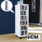 VCM CD/DVD-Turm "Valenza" drehbar für 300 CDs Weiß