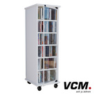 VCM CD/DVD-Turm "Valenza" drehbar für 300 CDs Weiß