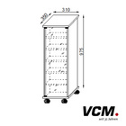 VCM CD/DVD-Turm "Valenza" drehbar für 300 CDs Kern-Nussbaum