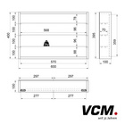 VCM Wandvitrine "Mandosa M" Schwarz