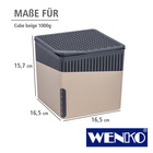 WENKO Raumentfeuchter Cube Beige 1000 g, Luftentfeuchter