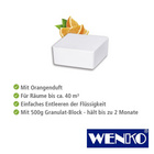 WENKO Raumentfeuchter Cube Nachfüller 500 g mit Orangenduft, 3er Set, 3 x 500 g mit Orangenduft