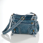 Schultertasche "Jeans" blau