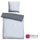 biberna Mako-Satin Bettwäsche PUNKTE - MIX & MATCH   blau, 155x200 cm + 80x80 cm