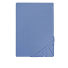 Castell Jersey-Stretch-Spannbetttuch blau, 1x 120x200 cm