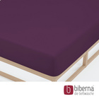 biberna Castell Jersey-Stretch-Spannbetttuch dunkel violett, 1x 180-200 x 200 cm