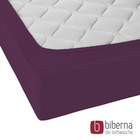 biberna Castell Jersey-Stretch-Spannbetttuch dunkel violett, 1x 180-200 x 200 cm