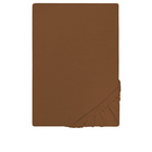 Castell Jersey-Stretch-Spannbetttuch chocolate, 1x 180x200 cm - 200x200 cm