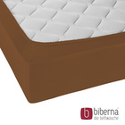 biberna Castell Jersey-Stretch-Spannbetttuch chocolate, 1x 120x200 cm