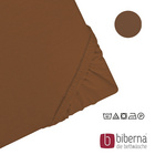 biberna Castell Jersey-Stretch-Spannbetttuch chocolate, 1x 120x200 cm