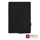 biberna Feinjersey-Spannbetttuch schwarz, 1x 140x200 cm - 160x200 cm