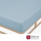 biberna Feinjersey-Spannbetttuch taubenblau, 1x 90x190 cm - 100x200 cm