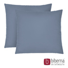 biberna Feinjersey-Kopfkissenbezug Doppelpack blau, 2x 40x40 cm