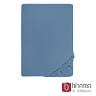 biberna Feinjersey-Spannbetttuch azurblau, 1x 180x200 cm - 200x200 cm