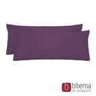 biberna Feinjersey-Kopfkissenbezug Doppelpack dunkel violett, 2x 40x60 cm