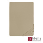 biberna Jersey-Elastic-Spannbetttuch taupe, 1x 180x200 cm - 200x220 cm