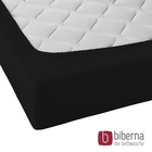 biberna Jersey-Elastic-Spannbetttuch schwarz, 1x 90x190 cm - 100x220 cm