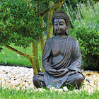 Dekofigur Buddha sitzend 24x23x38cm