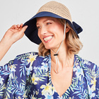 Sommerhut blaue Schleife