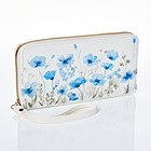 Breitbörse „Blaue Blumen" RFID