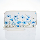 Breitbörse „Blaue Blumen" RFID