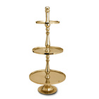 Etagere mit 3 Ebenen golden, 97 cm hoch