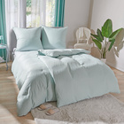 Tencel-Bettwäsche grün mit Kühleffekt 3-tlg.: Bettbezug, Kissenbezug + Bettlaken Eldo