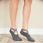 Stopper-Socken beere-grau-apricot 3er-Set