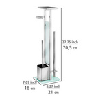 WENKO Stand WC-Garnitur Mod. Debar mit Ablage Edelstahl, rostfrei