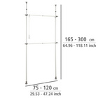 WENKO Teleskop-Garderobensystem Mod. Herkules Basic, verstellbares Ordnungssystem