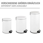 WENKO Treteimer Mod. Leman Easy Close Weiß 20 L, mit herausnehmbarem Einsatz