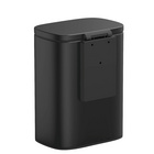 WENKO Wand-Kosmetikeimer Mod. Sare Schwarz 5 L, Easy Close Absenkautomatik