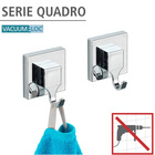 WENKO Vacuum-Loc® Wandhaken Mod. Quadro 2er Set,, Befestigen ohne Bohren